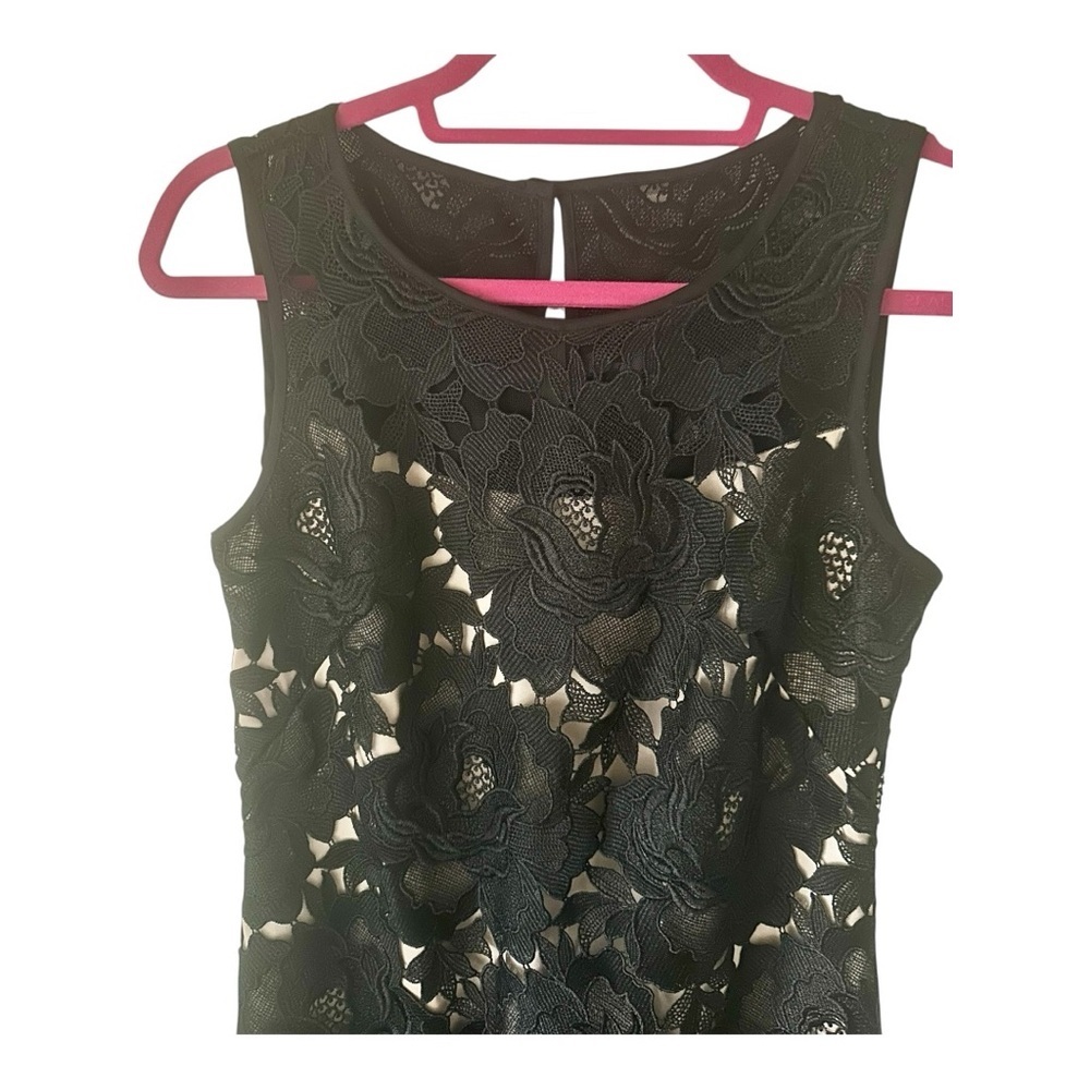 White House Black Market Black Lace Dress Size 00 - Picture 4 of 7